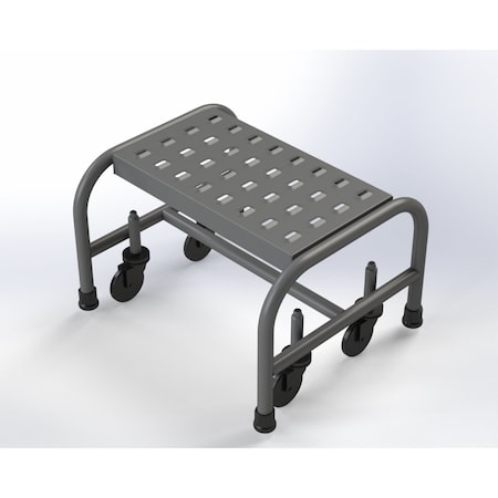Ega Products Industrial Step Stool, 1 Step, 16"W Perforated Tread, 450 lbs. Capacity B1220SU