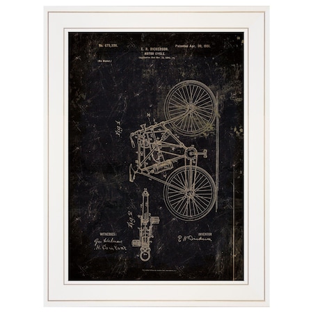 Homeroots Motor Bike Patent I 3 White Framed Print Wall Art 404747