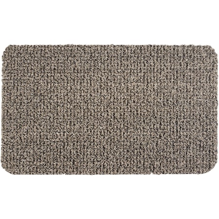 Grassworx Clean Machine Classic Earth Taupe 24'' x 35.5'' AstroTurf Door Mat 10372034