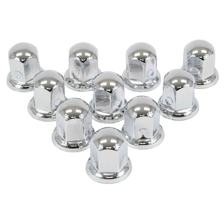 Mytee Products Chrome Metal Lug Nut Covers, 2inH, fits 33mm, Push on 120 Pcs, 12PK LNC-CHROME-51x33x12