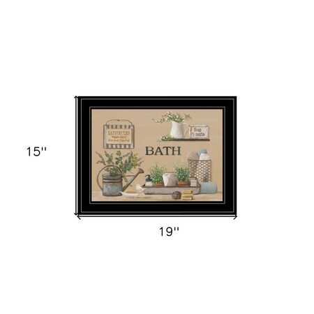 Homeroots Farmhouse Bath Black Framed Print Bathroom Wall Art 406811