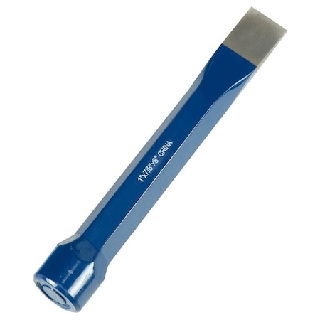 Vulcan Cold Chisel, 1 in Tip, 8 in OAL, Chrome Alloy Steel Blade, Hex Shank Handle JL-CSL008