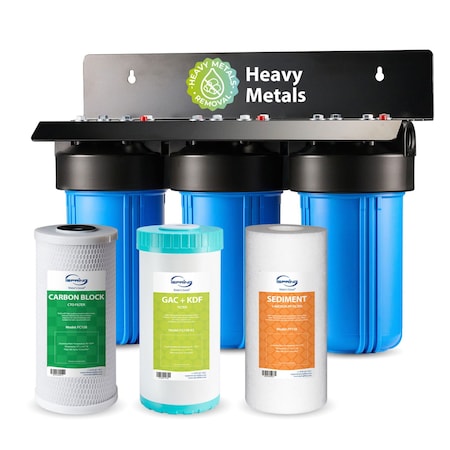 Ispring Whole House Water Filter System, Reduces Heavy Metals, Lead, Chlorine, Chloramine, Sediments, 3-Sta WGB31B-KS