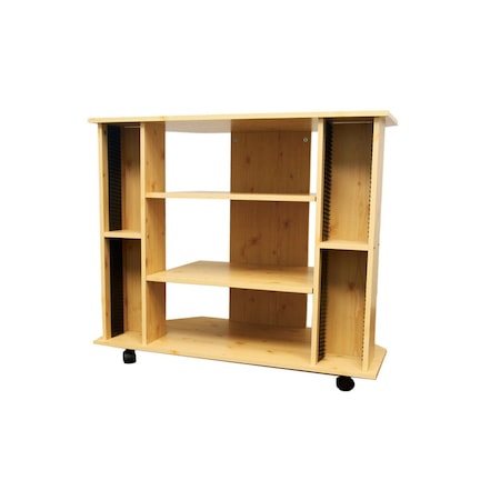 Homeroots 35in Wood Brown Open Shelving TV Stand 468919
