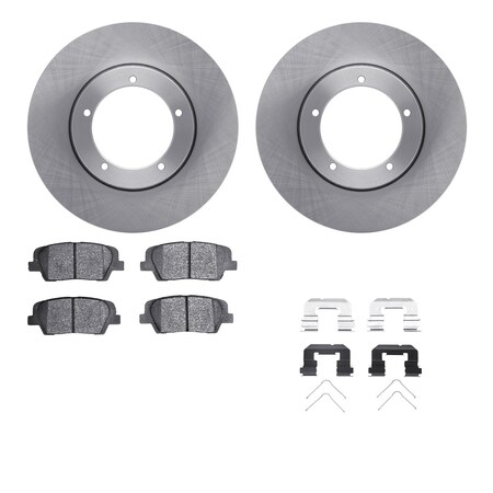 Dynamic Friction Co DFC Brake Rotor with 5000 Brake Pads and Hardware Kit 6512-03435