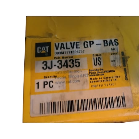 Caterpillar VALVE GP, CATERPILLAR OEM 3J3435 3J3435
