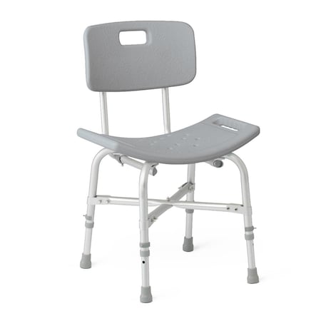 Medline Bariatric Shower Chair with Backrest and Reinforced Frame, 550 lb. Weight Capacity G2-102BX1