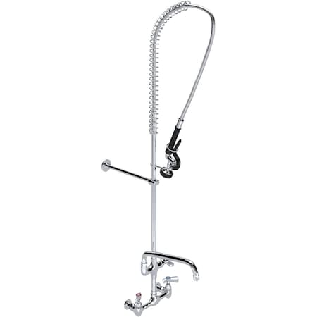 Amgood Wall-Mounted Pre-Rinse Assembly with 8 in. Centers and 12 in. Add On Faucet AMG FCT-WM-PR-ADD-A3-Z