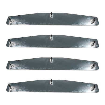 Mytee Products 4in x 24in Universal Chrome Mud Flap Weights w/ 3 Welded Studs for Semi Trucks, 4PK MUDFLAP-WT424-CHROMEx4