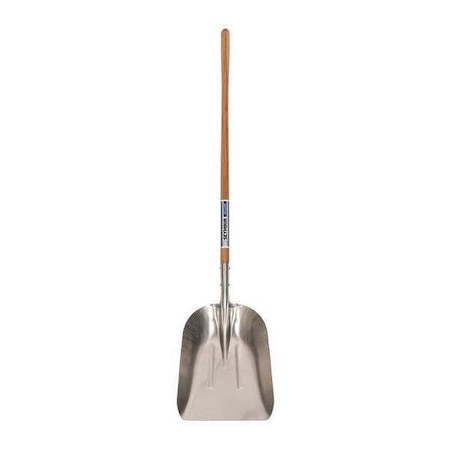 Seymour Midwest Scoop Shovel, #14 Blade, Aluminum Blade, 48 in L Natural Hardwood Handle 49066