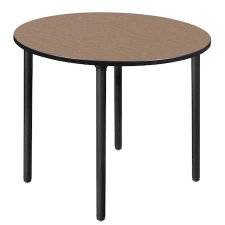 Regency Round Kee Large Breakroom Table, 48 in W, 48 in L, Noble Oak TBF48RNDNOBK