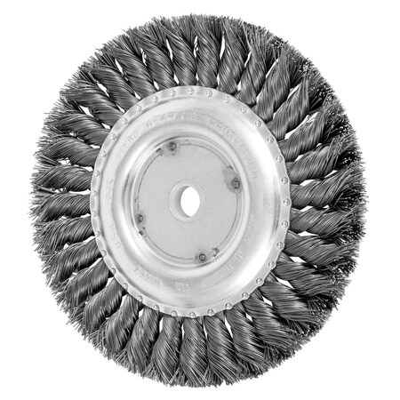 Pferd 6 in. Standard Twist Knot Wheel - 0.016 in. Carbon Steel Wire 0.63-12 in. Arbor Hole 419-81667