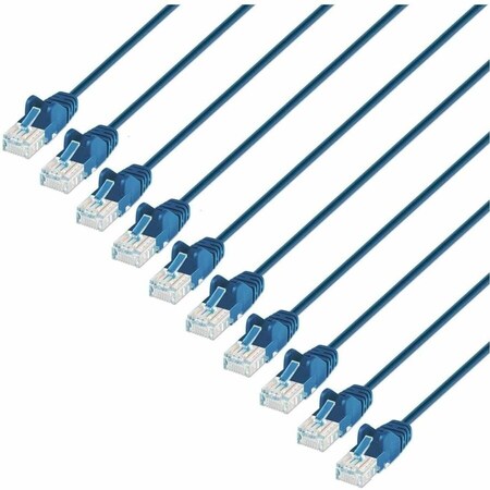 Intellinet Network Solutions CAT6 U/UTP SLIM NETWORK PATCH CABLE, 7 FT., BLUE, 10-PACK, 10PK 742542