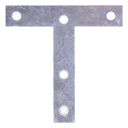 Prosource T-Plate, 4 in L, 4 in W, 2 mm Thick, Steel, Zinc TP-Z04-C2PS
