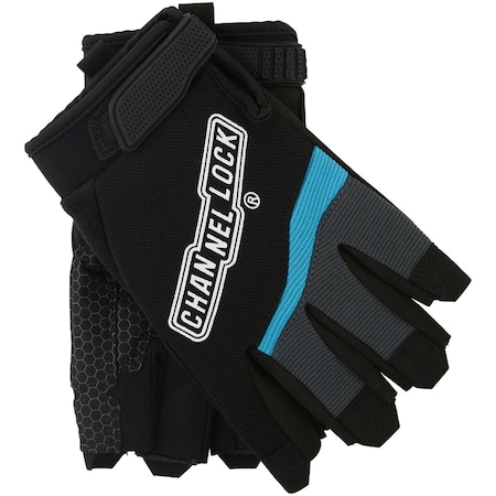 Channellock Mens Large Synthetic Fingerless Work Glove FGL-500-L
