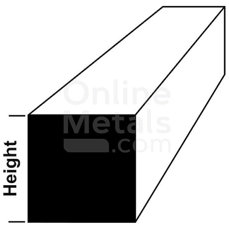 Zoro Select SS Square Bar, 24" Overall L 21460_24_0