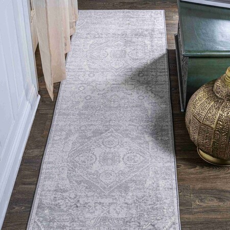 Jonathan Y Modern Persian Vintage Medallion Gray 2 ft. x 8 ft. Runner Rug MDP104B-28