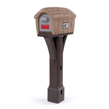 Simplay3 Classic Home Mailbox, Washed Stone/Espres 416700-01