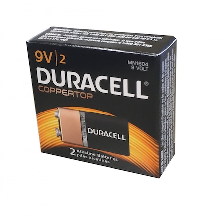 Rpi Alkaline Battery, 9 Volt, 2 per Package, 2PK 700205