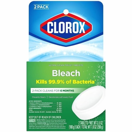 Clorox Ultra Clean Toilet Tablets Bleach, White CLO30024