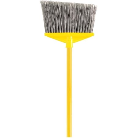 Rubbermaid FG637528GRAY Angle Broom, 1012 in L Trim, Polypropylene Bristle, Wood Handle 1887089