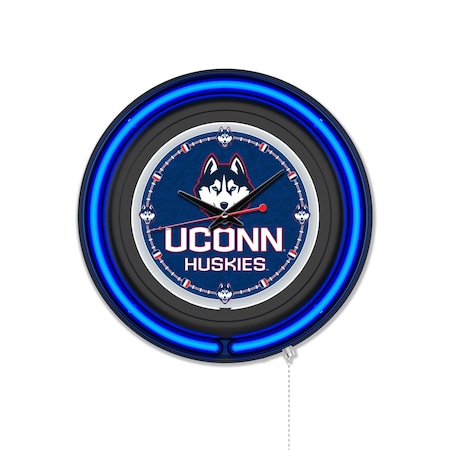 Holland Bar Stool University of Connecticut 15 Double Neon Wall Clock Clk15BK