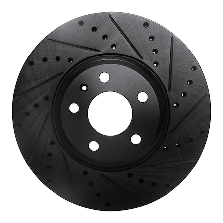 Dynamic Friction Co DFC Brake Rotor - Drilled and Slotted - Black 633-73057R