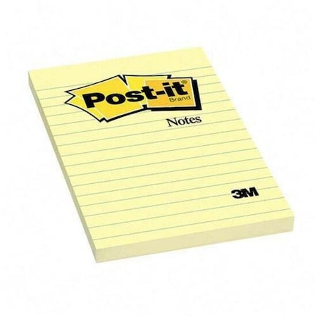 Post-It Note, Postit, Ruled4"X6", Yllw, PK12 660YW