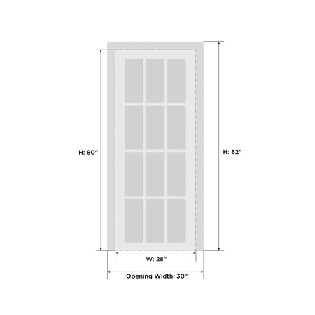 Sartodoors Modern Wood Interior Door with Hardware, Planum 0020 White Silk, Single Panel Frame Trims, Bathroom PLANUM0020ID-WS-28