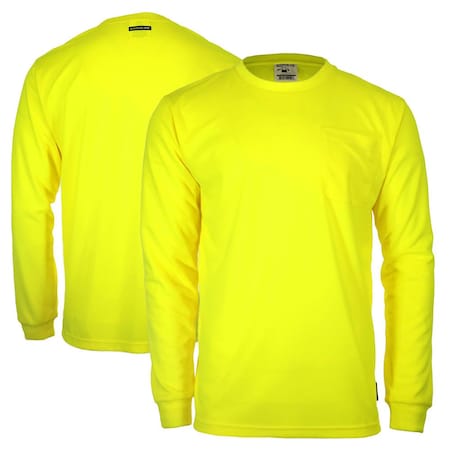 Dome75 Long Sleeve Shirt, Enhanced Visibility, Polyester, HiVis Yellow, SM DSL1401
