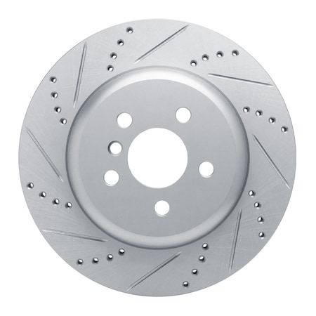 Dynamic Friction Co DFC Brake Rotor - Drilled and Slotted - Silver 631-31169D