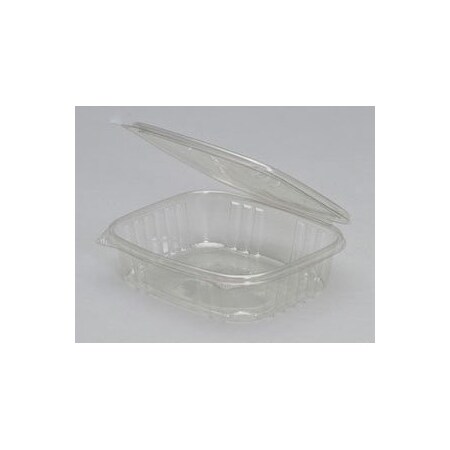 Genpak 24oz Deli Container Clear Hinged 7-1/4"x6-3/8"x2-1/4" APET AD24