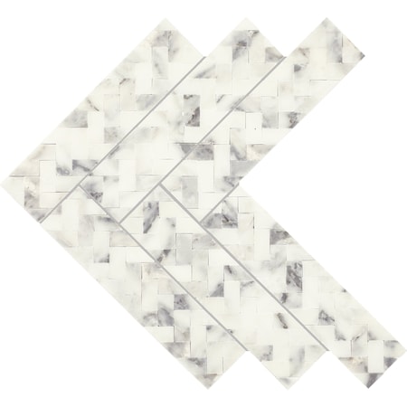 Daltile Eclessia Marble Natural Stone Double Herringbone Mosaic Polished, 7.50 SQFT Per Carton, 10PK M347DBLHERRMSPL
