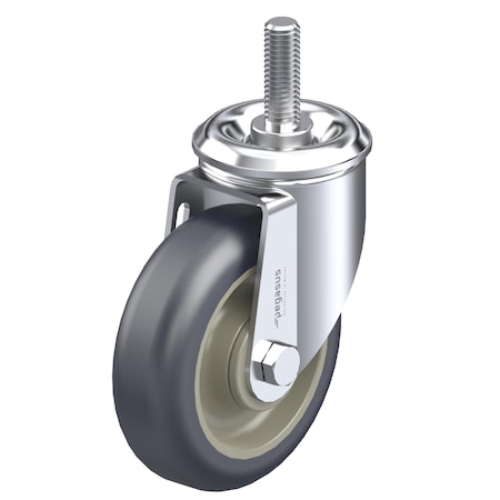 Pegasus Caster, Swivl Stem, Gray Urethane, 175 lb. P12S-UP030D-ST1