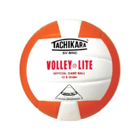 Tachikara SVMNC.ORW Volley-Lite Volleyball - Orange-White SVMNC.ORW