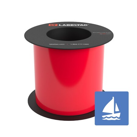 Labeltac Marine Supply 5in x 75ft LT9, Red LT504MN-C