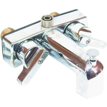 Us Hardware Tub and Shower Diverter, 2 -Faucet Handle, Center Mounting, Brass, Chrome P-670B