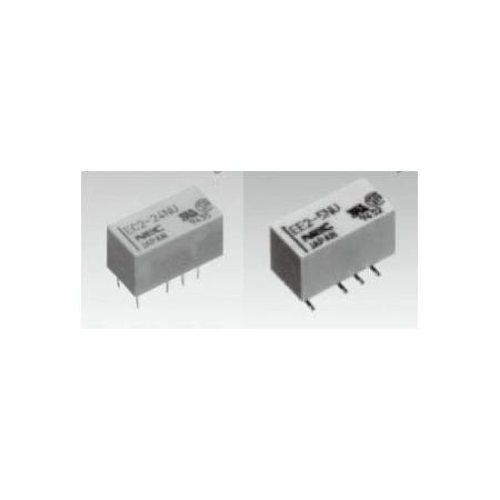 World Products Power/Signal Relay, 2FormC, DPDT, Momentary, 0.028A(Coil), 5VDC(Coil), 140mW(Coil), EC2-5NU