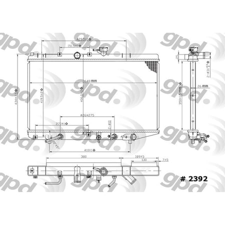 Global Parts Distributors Radiator 2392C