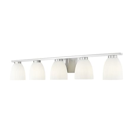 Z-Lite Naya 5-Light Vanity, 40 in W, Brushed Nickel 7518-5V-BN
