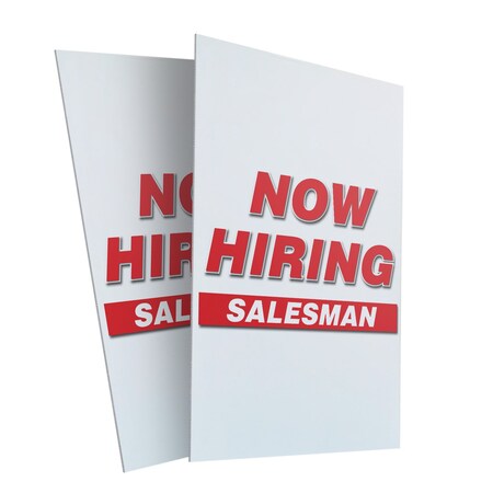 Signmission Salesman, Plastic Signs Only 24 Inch x 36 Inch, Corrugated Plastic, 2PK CSB-2436-2PACK-SALESMAN