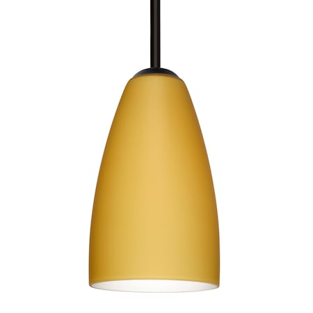 Besa Lighting Besa Riva 9 Pendant, Vanilla Matte, Black Finish, 1x 9W LED 1TT-1511VM-LED-BK