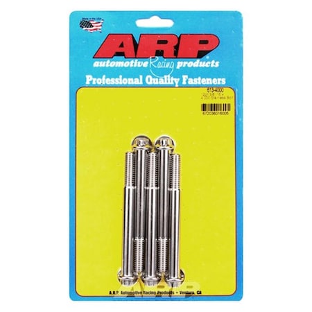 Arp 613-4000 0.37-16 x 4 in. Stainless Steel 12 Point Bolt Kit - Set of 5, 5PK ARP613-4000