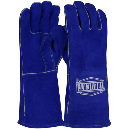 Ironcat AR Premium Grade Split Cowhide Leather Welder's Glove with Para-Aramid Cut Lining, 12PK 946/M