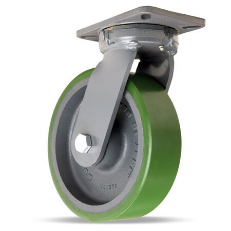 Hamilton Super Endurance Swivel Caster, 10" x 3" Duralast Polyurethane (95A) on Cast Iron Wheel S-SEC-13DT