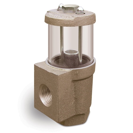 Oil-Rite Over Flow Sight - 13/16in. ID, 1 7/8in., 3/4in. Female NPT, 3/4in. Female NPT, Buna-N, Acrylic B239-2