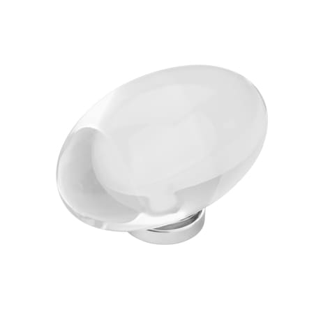 Amerock Glacio 1-3/4 in 44 mm Length Clear/Polished Chrome Cabinet Knob BP36651C26