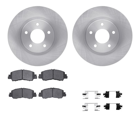 Dynamic Friction Co DFC Brake Rotor with 5000 Brake Pads and Hardware Kit 6512-39149