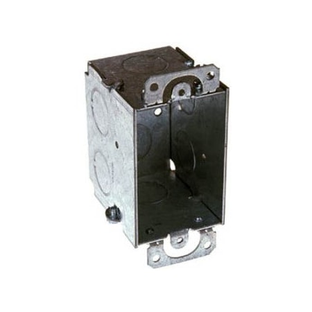 Raco Electrical Box, 12.5 cu in, Switch Box Type, 1 Gang, Galvanized Zinc, Rectangular Shape 500