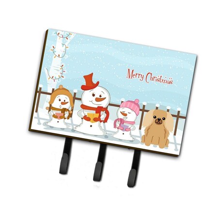 Carolines Treasures Merry Christmas Carolers Pekingnese Fawn Sable Leash or Key Holder BB2435TH68